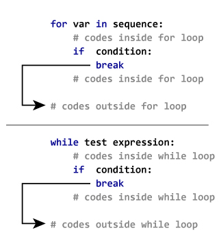 How the break statement works in Python